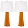 Color Plus Leo 29 1/2" Cinnamon Spice Orange Table Lamps Set of 2