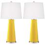Thumbnail2 of Color Plus Leo 29 1/2" Citrus Yellow Glass Table Lamps Set of 2