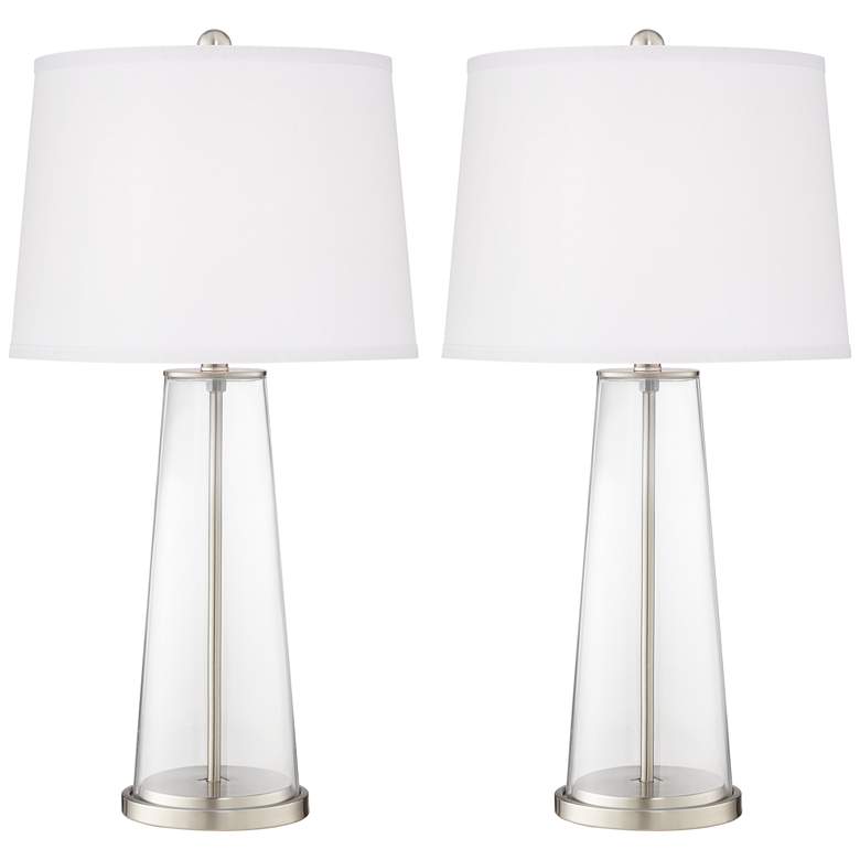 Image 1 Color Plus Leo 29 1/2" Clear Glass Fillable Table Lamps Set of 2
