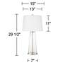 Color Plus Leo 29 1/2" Clear Glass Fillable Table Lamps Set of 2