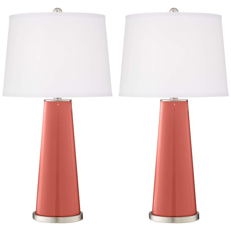 Image 2 Color Plus Leo 29 1/2 inch Coral Reef Table Lamps Set of 2