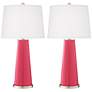 Color Plus Leo 29 1/2" Eros Pink Glass Table Lamps Set of 2