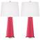 Color Plus Leo 29 1/2" Eros Pink Glass Table Lamps Set of 2