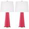 Color Plus Leo 29 1/2" Eros Pink Glass Table Lamps Set of 2