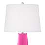 Color Plus Leo 29 1/2" Fuchsia Pink Modern Glass Table Lamps Set of 2