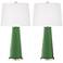 Color Plus Leo 29 1/2" Garden Grove Green Glass Table Lamps Set of 2
