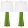 Color Plus Leo 29 1/2" Gecko Green Glass Table Lamps Set of 2