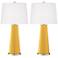 Color Plus Leo 29 1/2" Glass Goldenrod Yellow Table Lamps Set of 2