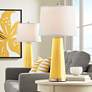 Color Plus Leo 29 1/2" Glass Goldenrod Yellow Table Lamps Set of 2