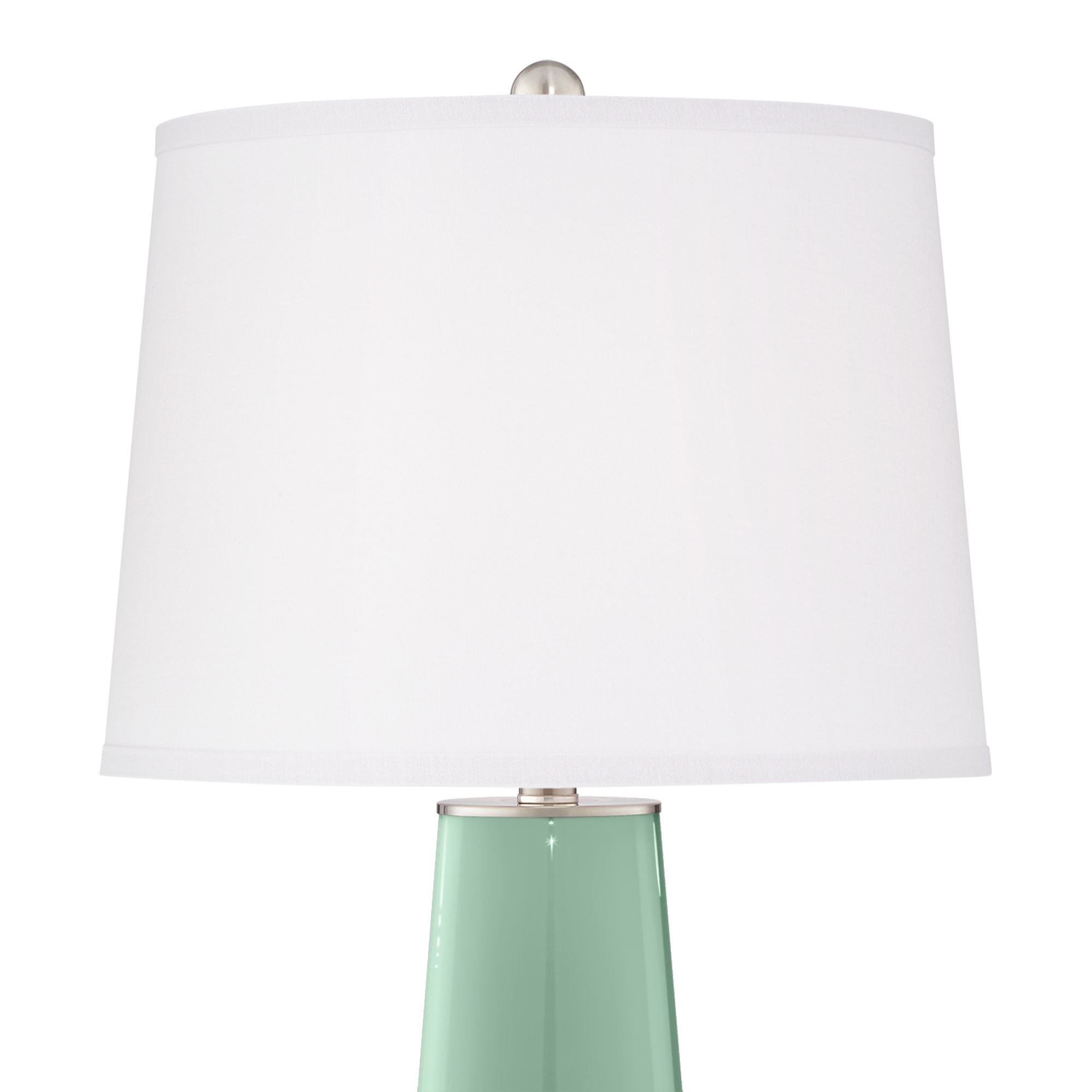 Image 3 Color Plus Leo 29 1/2" Grayed Jade Green Table Lamps Set of 2 more views