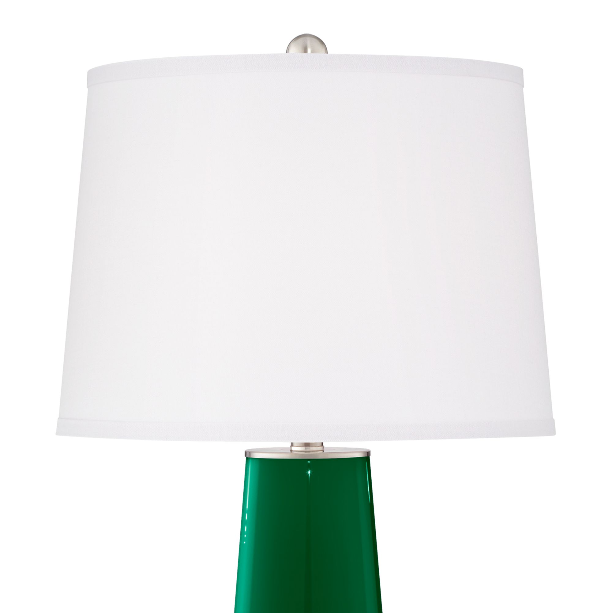 Image 3 Color Plus Leo 29 1/2" Greens Glass Table Lamps Set of 2 more views