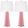 Color Plus Leo 29 1/2" Haute Pink Glass Table Lamps Set of 2