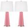 Color Plus Leo 29 1/2" Haute Pink Glass Table Lamps Set of 2