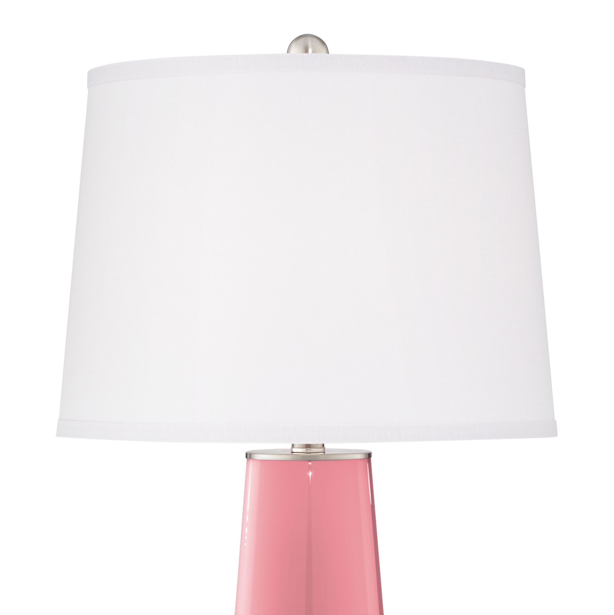 Image 3 Color Plus Leo 29 1/2" Haute Pink Glass Table Lamps Set of 2 more views