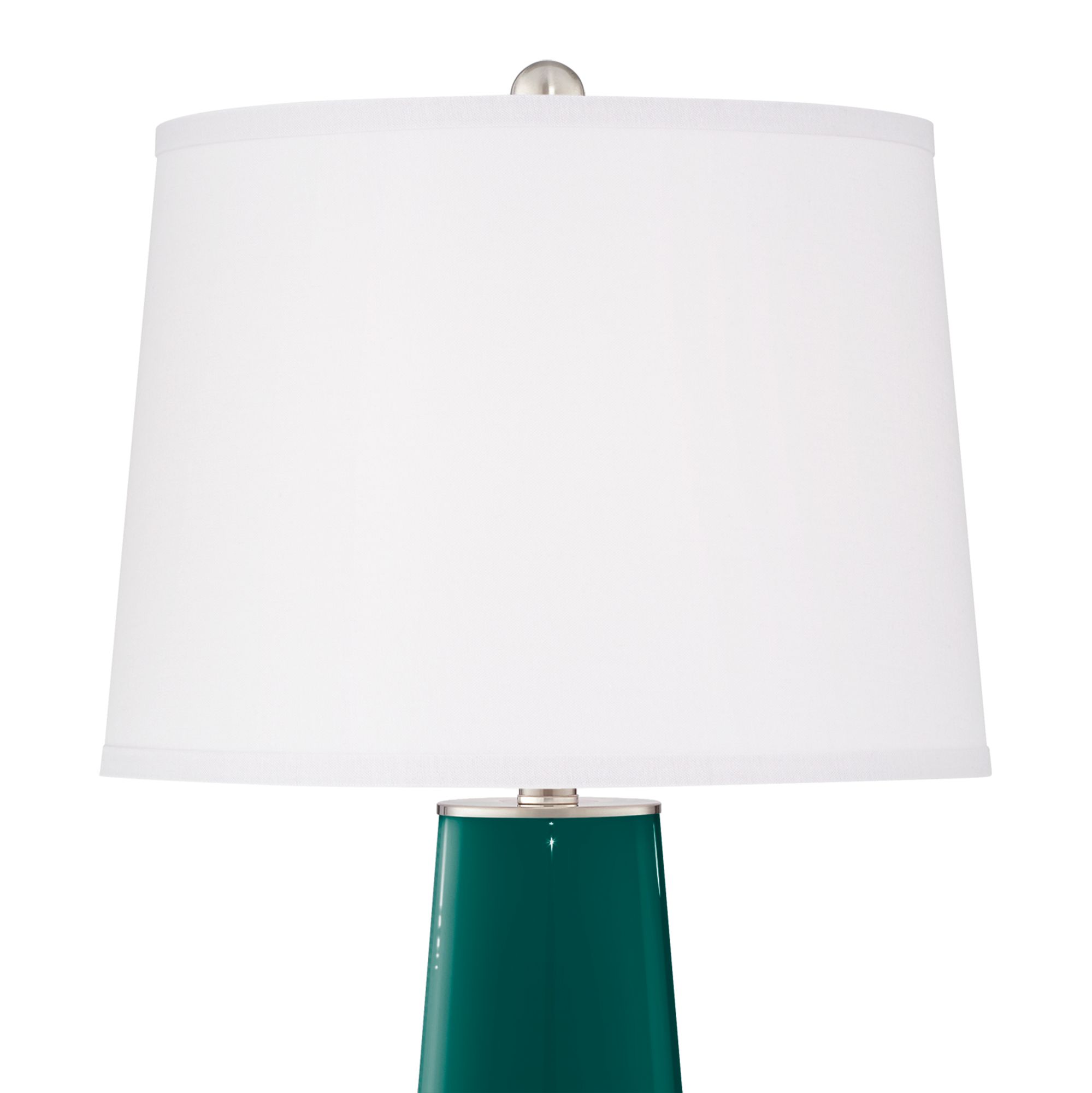 Image 3 Color Plus Leo 29 1/2" High Peacock Blue Table Lamps Set of 2 more views