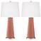 Color Plus Leo 29 1/2" High Rojo Dust Red Table Lamps Set of 2