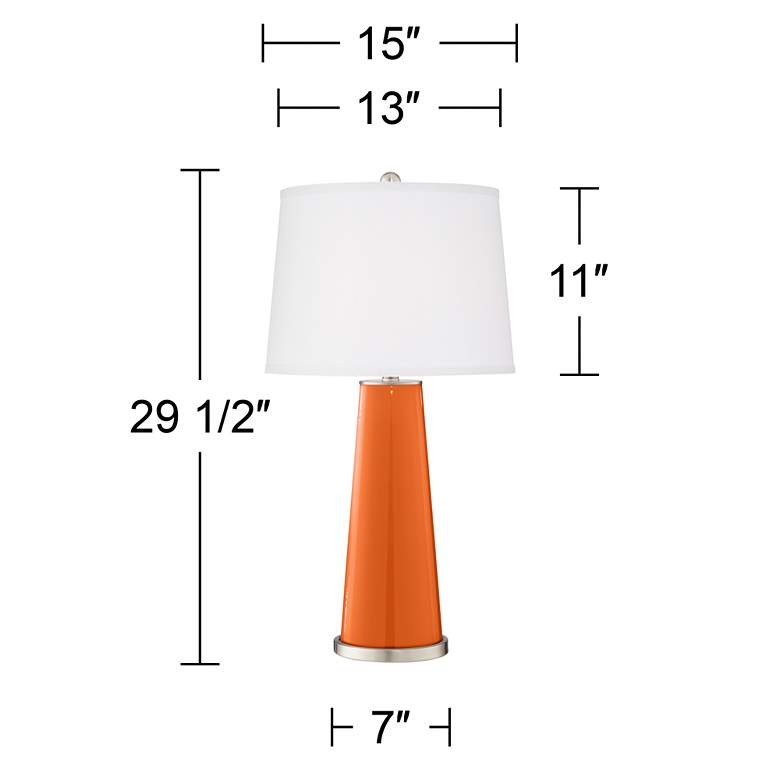 Image 4 Color Plus Leo 29 1/2" Invigorate Orange Glass Table Lamps Set of 2 more views