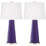 Color Plus Leo 29 1/2" Izmir Purple Glass Table Lamps Set of 2