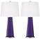 Color Plus Leo 29 1/2" Izmir Purple Glass Table Lamps Set of 2