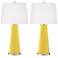 Color Plus Leo 29 1/2" Lemon Zest Yellow Table Lamps Set of 2