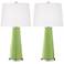 Color Plus Leo 29 1/2" Lime Rickey Green Glass Table Lamps Set of 2