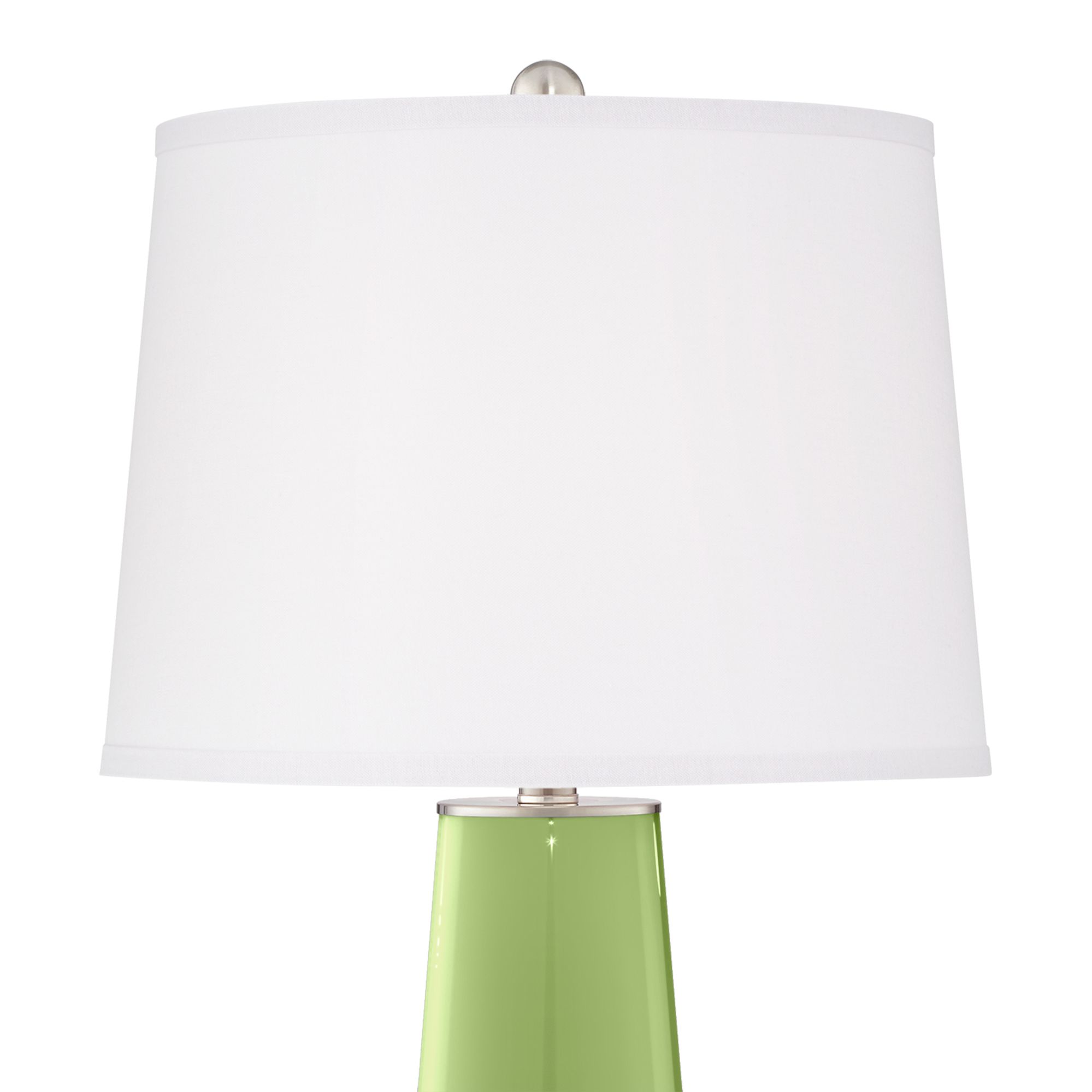 Image 3 Color Plus Leo 29 1/2" Lime Rickey Green Glass Table Lamps Set of 2 more views