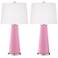Color Plus Leo 29 1/2" Modern Glass Candy Pink Table Lamps Set of 2