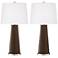 Color Plus Leo 29 1/2" Modern Glass Carafe Brown Table Lamps Set of 2