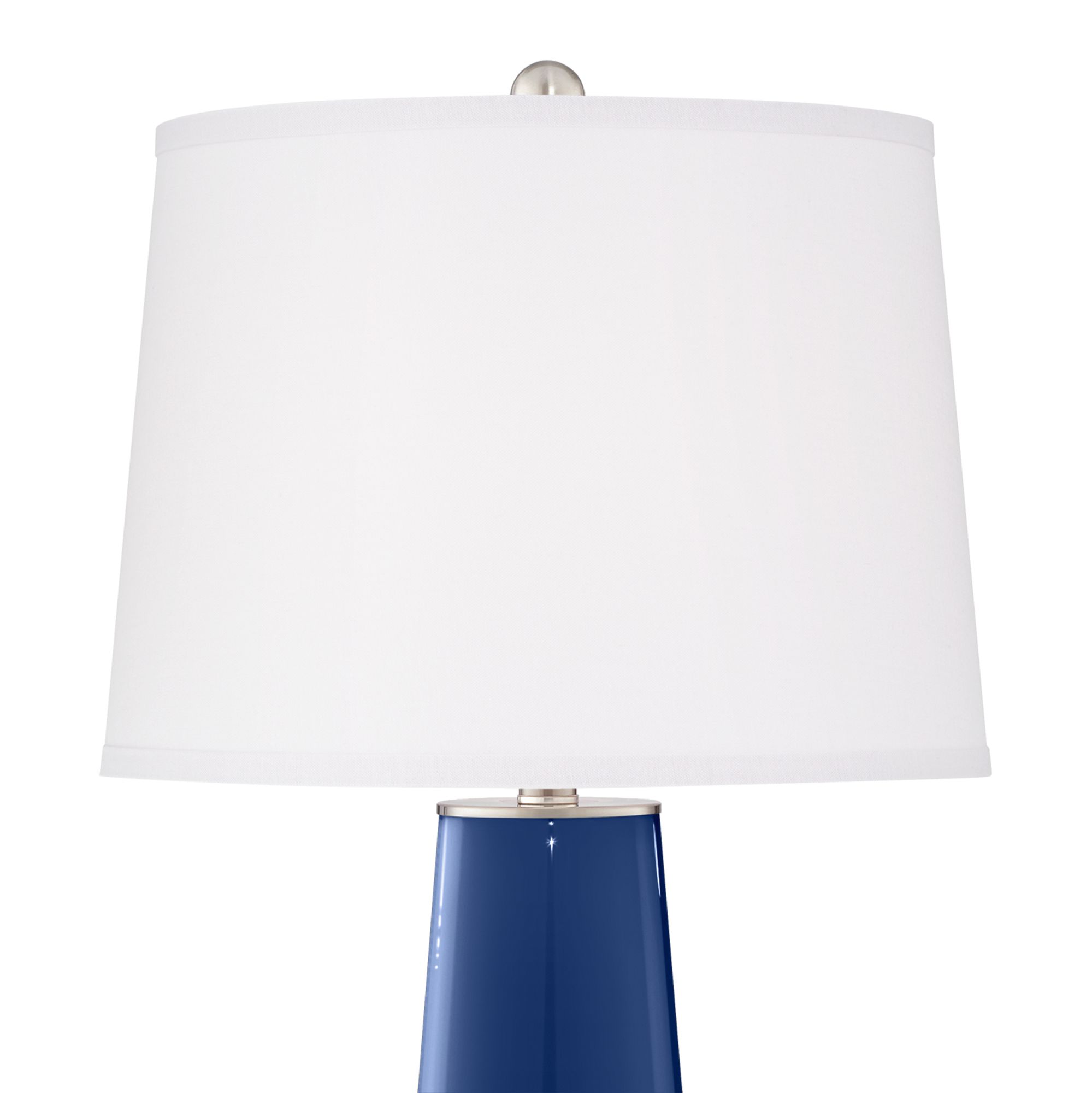 Image 3 Color Plus Leo 29 1/2" Modern Glass Monaco Blue Table Lamps Set of 2 more views