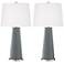 Color Plus Leo 29 1/2" Modern Glass Software Gray Table Lamps Set of 2