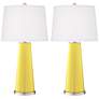 Thumbnail2 of Color Plus Leo 29 1/2" Modern Lemon Twist Yellow Table Lamps Set of 2