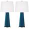 Color Plus Leo 29 1/2" Modern Oceanside Blue Table Lamps Set of 2