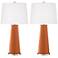 Color Plus Leo 29 1/2" Modern Robust Orange Table Lamps Set of 2