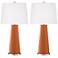 Color Plus Leo 29 1/2" Modern Robust Orange Table Lamps Set of 2