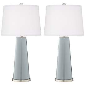 Image2 of Color Plus Leo 29 1/2" Modern Uncertain Gray Table Lamps Set of 2
