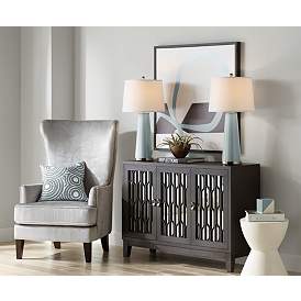 Image3 of Color Plus Leo 29 1/2" Modern Uncertain Gray Table Lamps Set of 2 more views