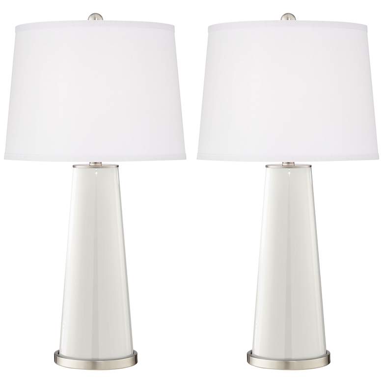 Image 2 Color Plus Leo 29 1/2" Modern Winter White Table Lamps Set of 2