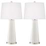 Color Plus Leo 29 1/2" Modern Winter White Table Lamps Set of 2