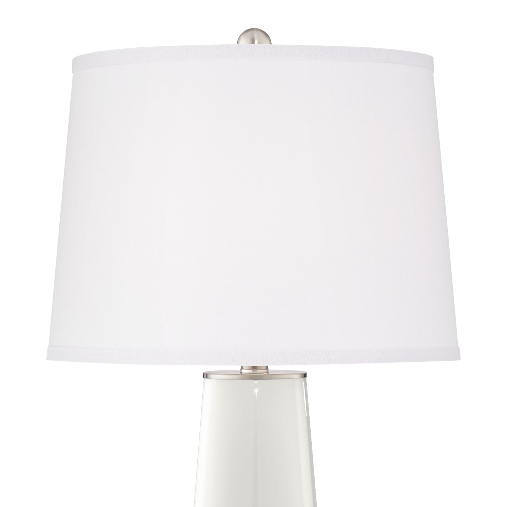 Image 3 Color Plus Leo 29 1/2" Modern Winter White Table Lamps Set of 2 more views