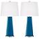 Color Plus Leo 29 1/2" Mykonos Blue Table Lamps Set of 2