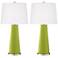 Color Plus Leo 29 1/2" Parakeet Green Glass Table Lamps Set of 2