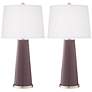 Color Plus Leo 29 1/2" Poetry Plum Purple Table Lamps Set of 2
