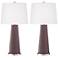Color Plus Leo 29 1/2" Poetry Plum Purple Table Lamps Set of 2
