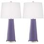 Color Plus Leo 29 1/2" Purple Haze Glass Table Lamps Set of 2