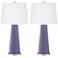 Color Plus Leo 29 1/2" Purple Haze Glass Table Lamps Set of 2