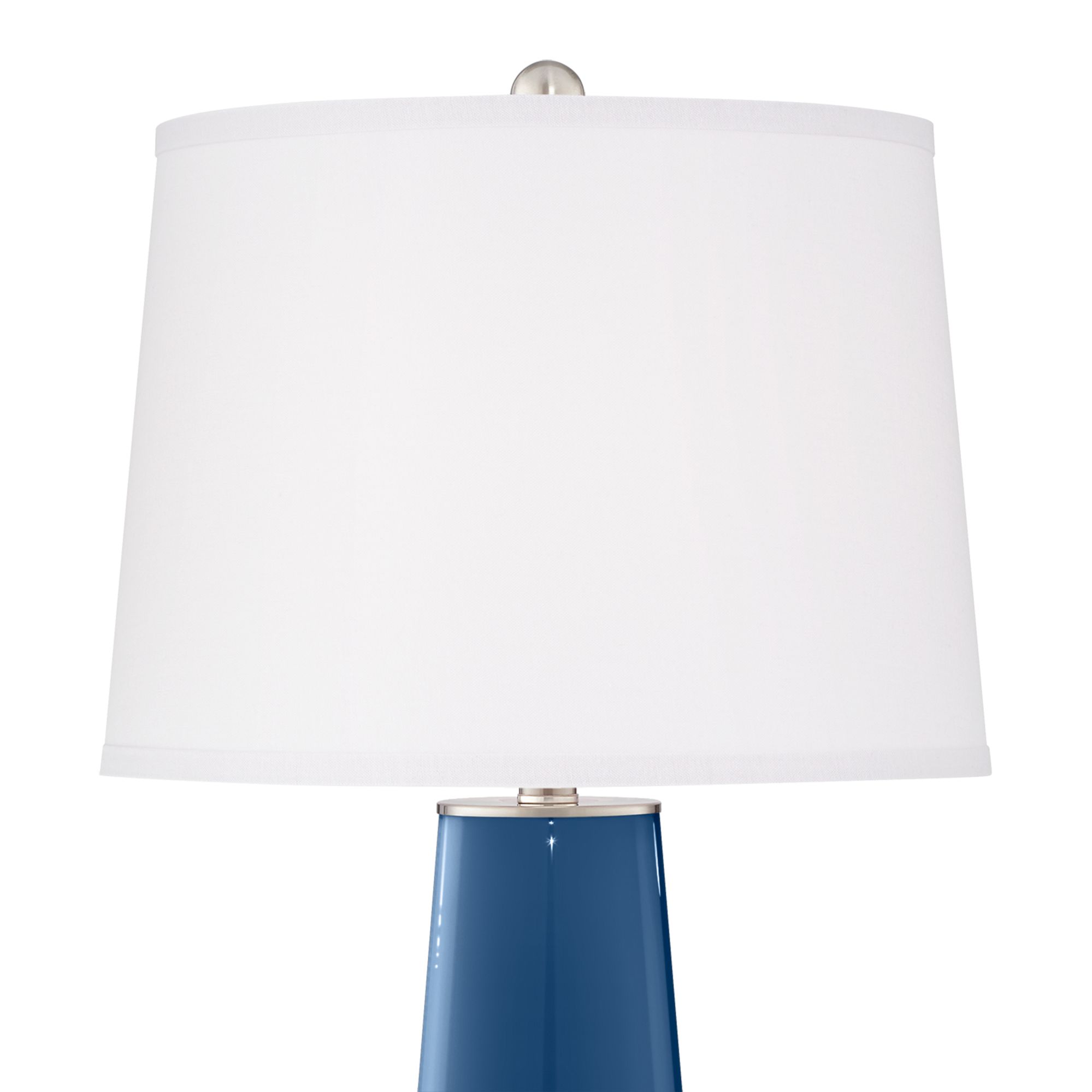 Image 3 Color Plus Leo 29 1/2" Regatta Blue Modern Glass Table Lamps Set of 2 more views