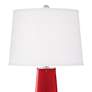 Thumbnail3 of Color Plus Leo 29 1/2" Ribbon Red Glass Table Lamps Set of 2 more views