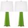 Color Plus Leo 29 1/2" Rosemary Green Glass Table Lamps Set of 2