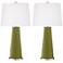 Color Plus Leo 29 1/2" Rural Green Glass Table Lamps Set of 2