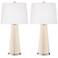 Color Plus Leo 29 1/2" Steamed Milk White Glass Table Lamps Set of 2